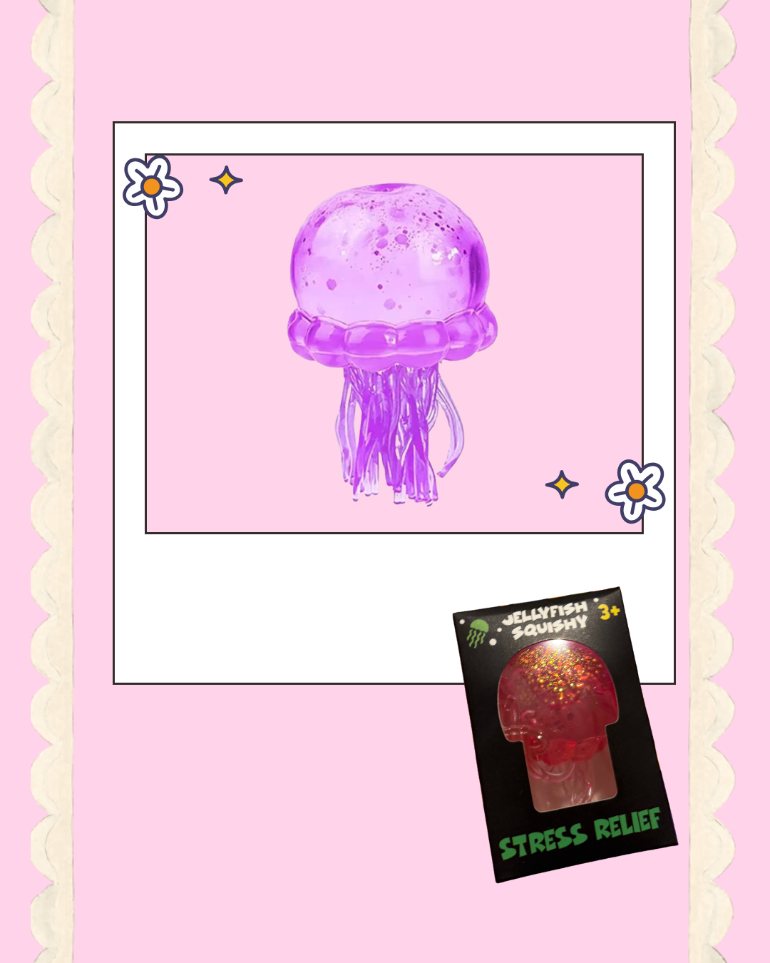 Sugar jelly fish squishy - maltose texture available in variety colors
