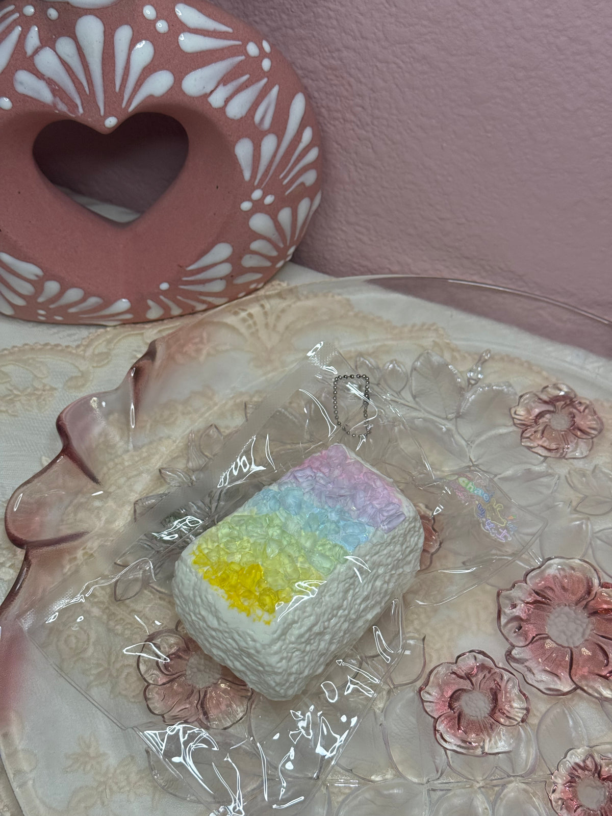 Rainbow Crackle Taba - Food Grade Silicone Squishy