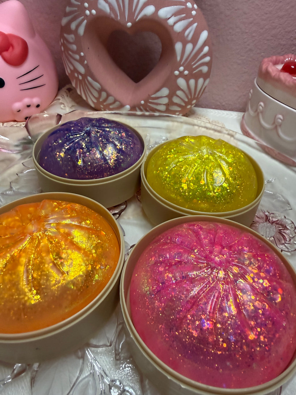 Sugar glitter dumpling squishy maltose texture mystery color
