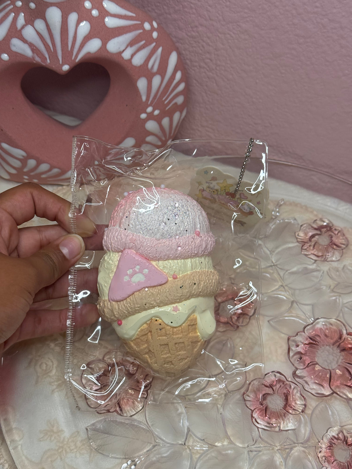 Strawberry Choco Cone Taba - Food Grade Silicone Squishy