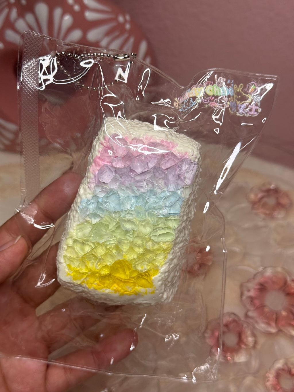 Rainbow Crackle Taba - Food Grade Silicone Squishy