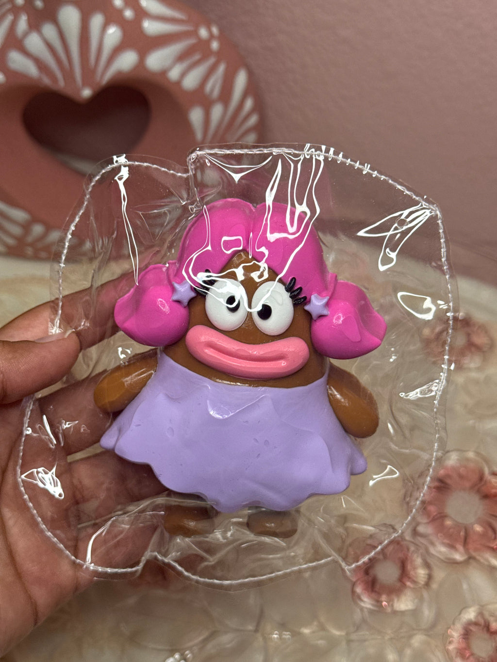 Pink Hair Girl Taba - Food grade silicone Squishy