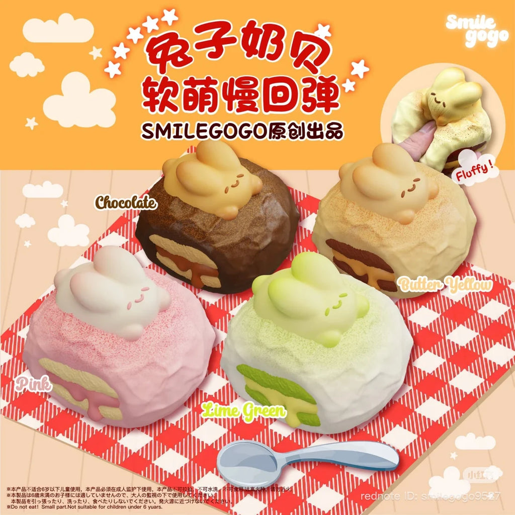 Bunny Cream Puff Layered Cake Squishy - Smilegogo
