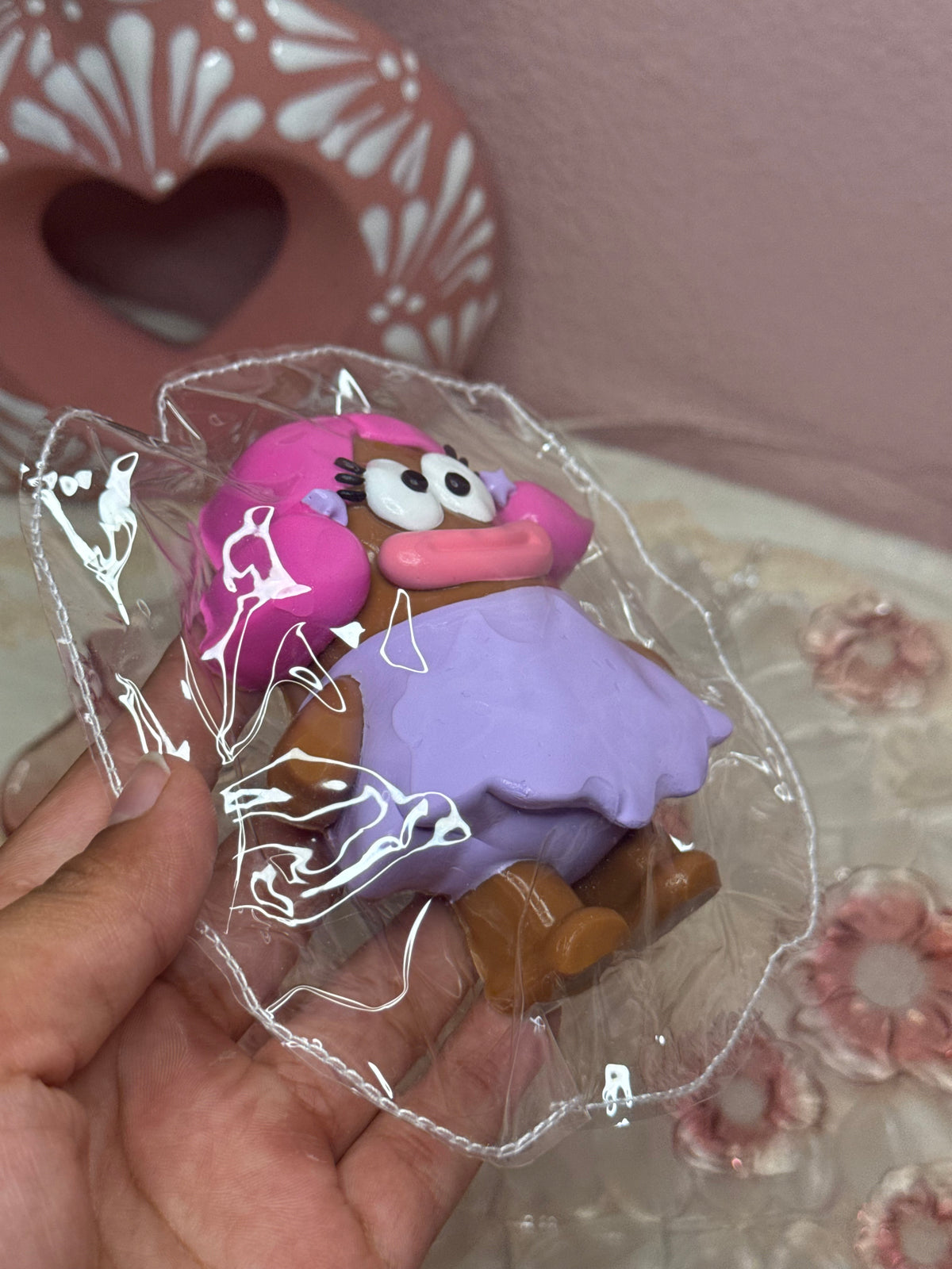 Pink Hair Girl Taba - Food grade silicone Squishy