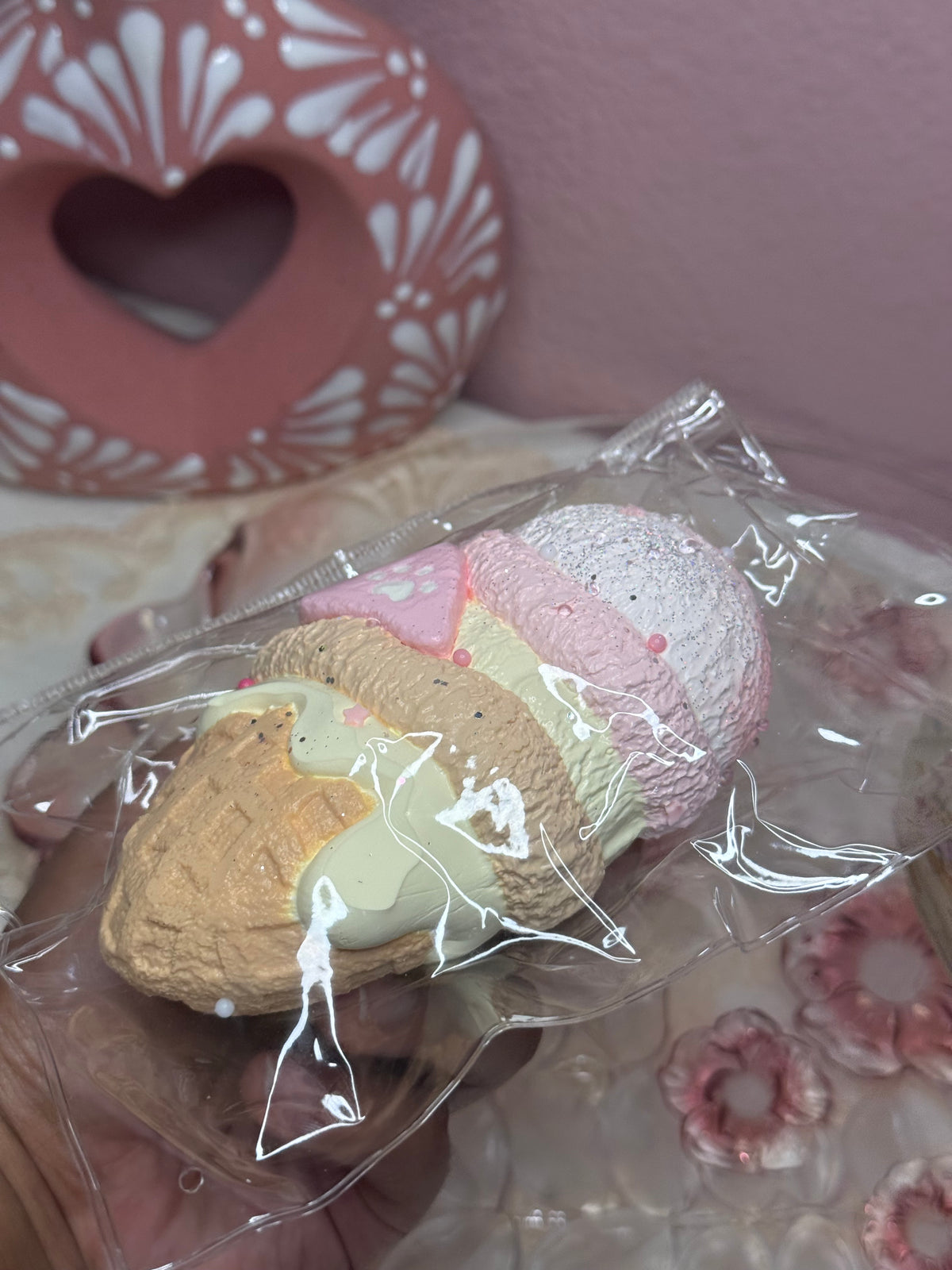 Strawberry Choco Cone Taba - Food Grade Silicone Squishy