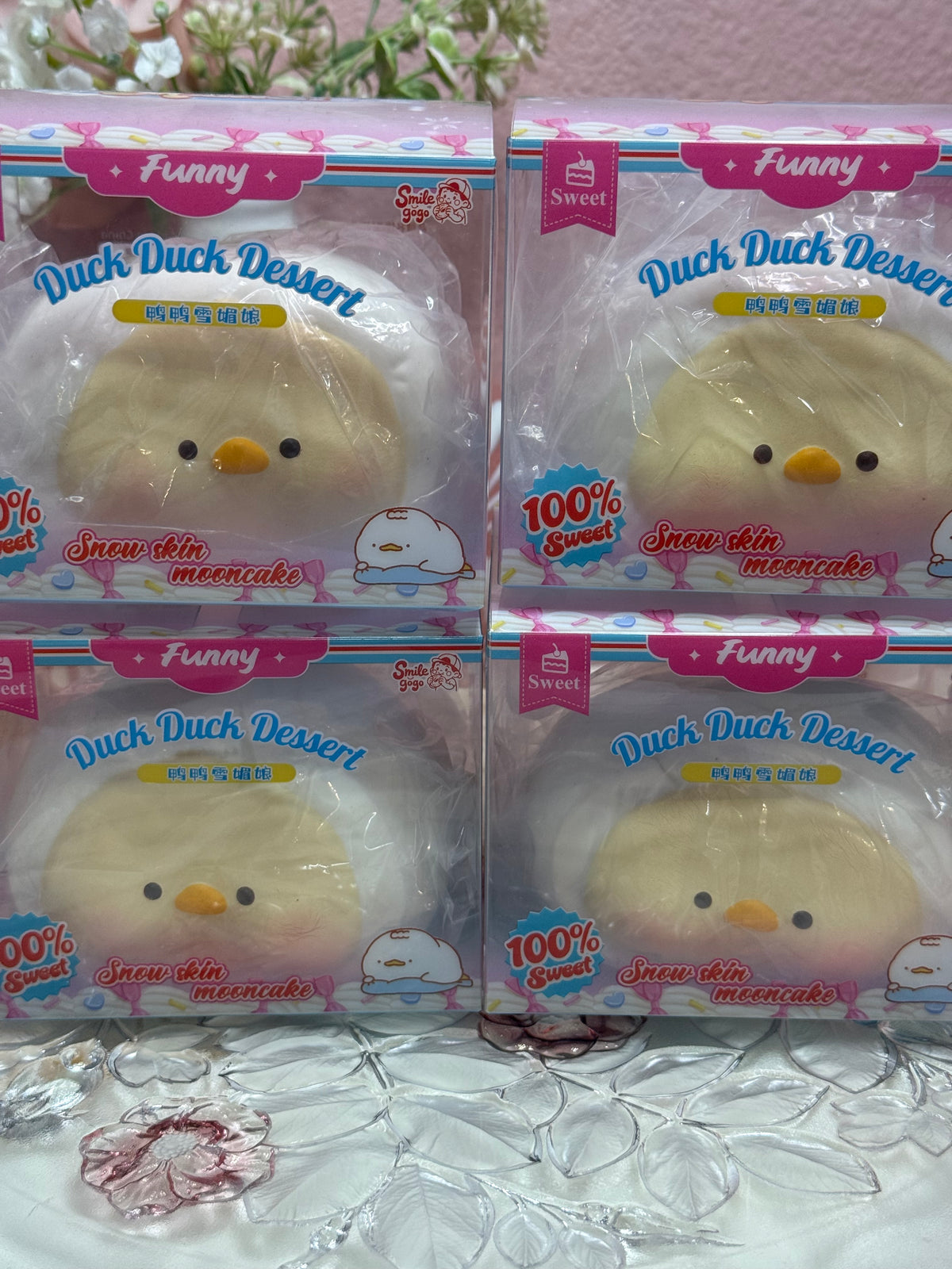 "Duckfufu" Snow Mochi Squishy ; Daifuku Duck Dessert - Smilegogo
