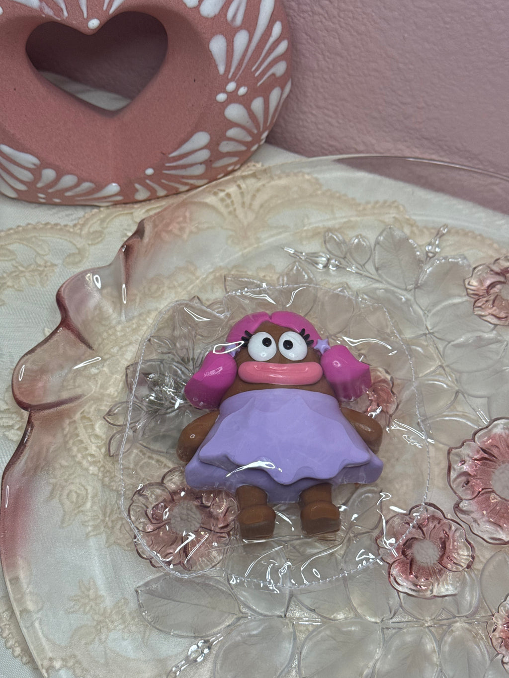 Pink Hair Girl Taba - Food grade silicone Squishy